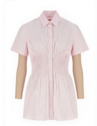 Short sleeves Light color China Manufactory Freedom Woman's Fashion garments Blouses