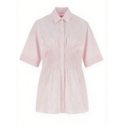 Short sleeves Light color China Manufactory Freedom Woman's Fashion garments Blouses