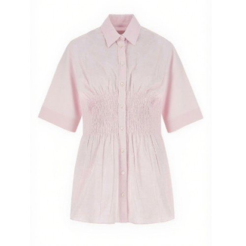 Short sleeves Light color China Manufactory Freedom Woman's Fashion garments Blouses