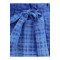 Charming Deep V neckline Bow tie China Manufactory Linen fabric Woman's Midi Dress