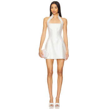 Backless Sleeveless Halter neckline High quality Exquisite Fashionable Woman's Mini Dress