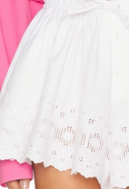 Embroidery detail Elegant Charming Cute Mini length Casual Woman's Fashion Shorts