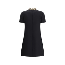 Woman's Fashion Garments Leopard print Bow tie Hot sale High quality Ladies Mini Dress