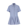 High quality Stripe Elegant Casual Hot sale Leisure Freedom Woman's Mini Shirt Dress