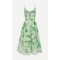 Flowy printed Delicate Exquisite Feminine Charming Flowy Camisole Backless Midi Dress