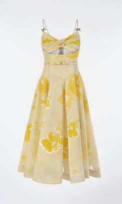 Flowy printed Delicate Exquisite Feminine Charming Flowy Camisole Backless Midi Dress