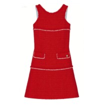 Sweet Lovely Feminine Luxurious Round Neckline Elegant Lovely Woman's Mini Dress