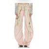 Pearl Lace trims Colorful Delicate Elegance Classical Fashionable Woman's Denim Pants