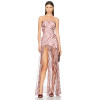 Off shoulder Zebra print pattern Party style Sexy Off Shoulder Woman's Maxi Dress