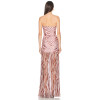 Off shoulder Zebra print pattern Party style Sexy Off Shoulder Woman's Maxi Dress
