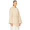 Elegant Delicate Wide lapel Belt trims Hot sale High V neckline Graceful Woman's Coat