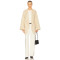 Elegant Delicate Wide lapel Belt trims Hot sale High V neckline Graceful Woman's Coat