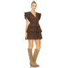 V neckline High waisted Customized 2025 Fashionable Exquisite Woman's Mini Dress