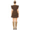 V neckline High waisted Customized 2025 Fashionable Exquisite Woman's Mini Dress