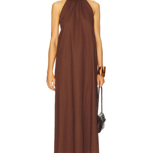 Halter neckline Elegant Open back Charming Fashionable Exquisite Woman's Midi Dress