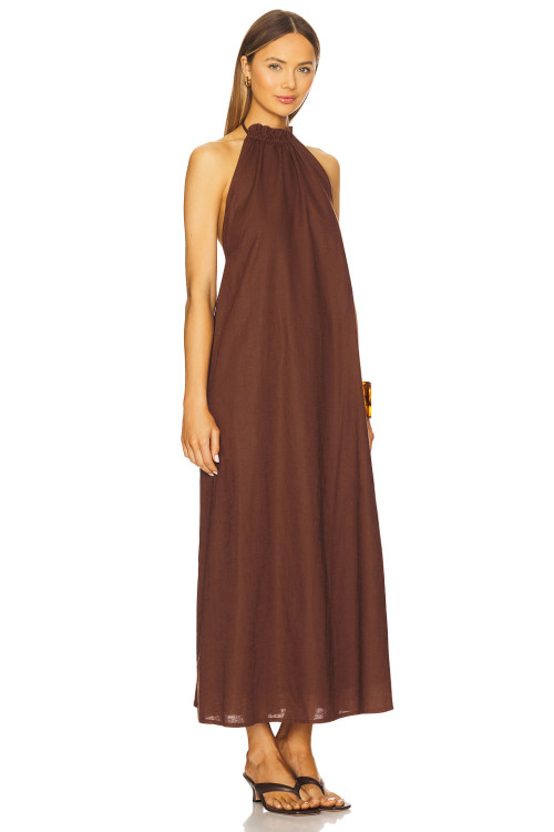 Halter neckline Elegant Open back Charming Fashionable Exquisite Woman's Midi Dress