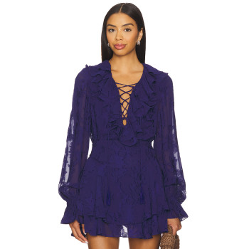 Charming Long sleeves V neckline Hot sale Customization Stylish Woman's Mini Dress