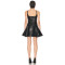 Leather Square neckline Luxurious Thin shoulder straps Fashionable Woman's Mini Dress