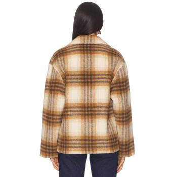 Classical Checkered pattern Formal Notched lapel collar Oversized Woman's Fashion Coats