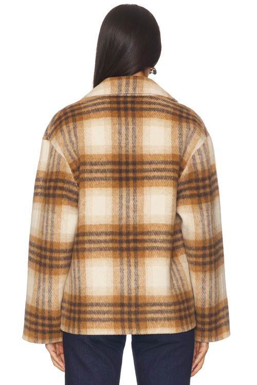 Classical Checkered pattern Formal Notched lapel collar Oversized Woman's Fashion Coats
