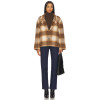 Classical Checkered pattern Formal Notched lapel collar Oversized Woman's Fashion Coats