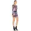 New Fashion See through Sexy Bodycon Long sleeves High quality Woman's Mini Dress
