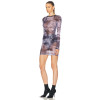 New Fashion See through Sexy Bodycon Long sleeves High quality Woman's Mini Dress