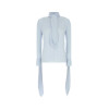 High neckline Long sleeves Elegant Exquisite Fashionable Delicate Woman's Blouses