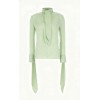 High neckline Long sleeves Elegant Exquisite Fashionable Delicate Woman's Blouses