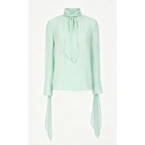 High neckline Long sleeves Elegant Exquisite Fashionable Delicate Woman's Blouses