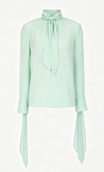 High neckline Long sleeves Elegant Exquisite Fashionable Delicate Woman's Blouses