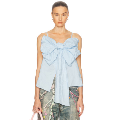 Bow tie Sexy High quality Camisole Backless Elegance Charming Lovely Woman's Blouses