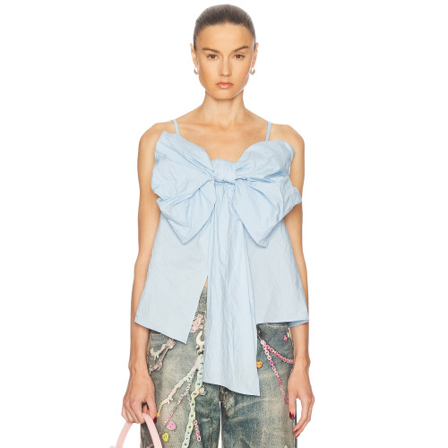Bow tie Sexy High quality Camisole Backless Elegance Charming Lovely Woman's Blouses