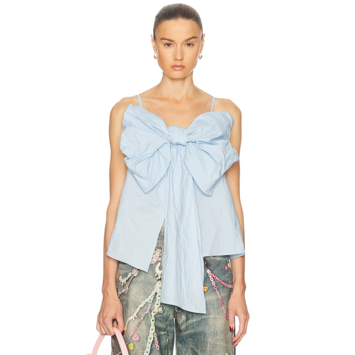 Bow tie Sexy High quality Camisole Backless Elegance Charming Lovely Woman's Blouses