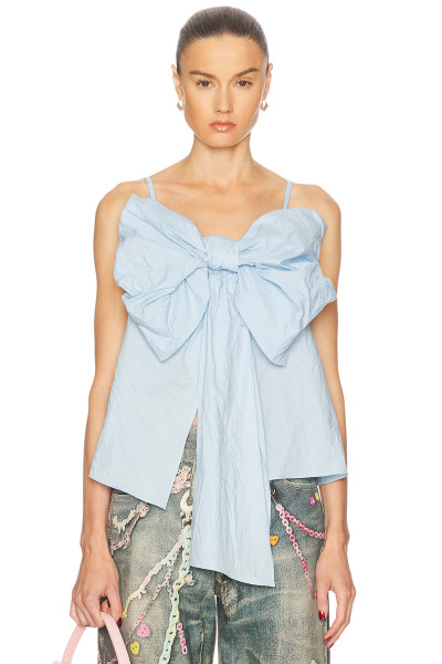 Bow tie Sexy High quality Camisole Backless Elegance Charming Lovely Woman's Blouses