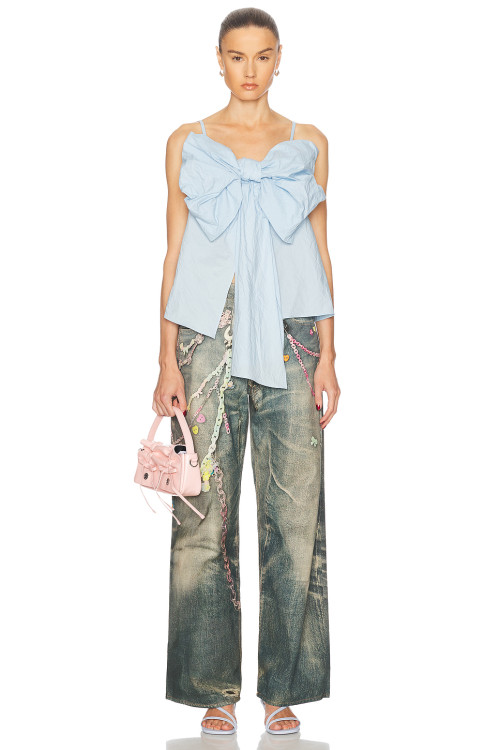 Bow tie Sexy High quality Camisole Backless Elegance Charming Lovely Woman's Blouses