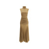Fashionable High quality Woman's Sexy High neckline Sleeveless Bodycon Long Dress