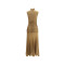 Fashionable High quality Woman's Sexy High neckline Sleeveless Bodycon Long Dress