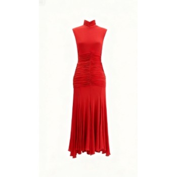 Fashionable High quality Woman's Sexy High neckline Sleeveless Bodycon Long Dress
