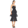 Polka dot Multi layer Camisole Delicate Elegant Charming Customized Woman's Midi Dress