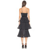 Polka dot Multi layer Camisole Delicate Elegant Charming Customized Woman's Midi Dress