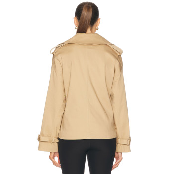 Formal Structured High end Chic Classical Wide lapel V neckline Woman's Trench Coats