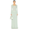 Elegant Open back Long sleeve Charming Round neckline Fitted bodies Woman's Long Dress