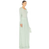 Elegant Open back Long sleeve Charming Round neckline Fitted bodies Woman's Long Dress