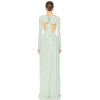 Elegant Open back Long sleeve Charming Round neckline Fitted bodies Woman's Long Dress