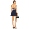 Backless Halter square neckline Stylish Cut out Alluring Charming Woman's Mini Dress