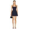 Backless Halter square neckline Stylish Cut out Alluring Charming Woman's Mini Dress