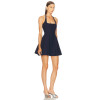 Backless Halter square neckline Stylish Cut out Alluring Charming Woman's Mini Dress
