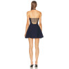 Backless Halter square neckline Stylish Cut out Alluring Charming Woman's Mini Dress