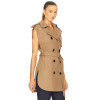 Formal Structured Short sleeves Lapel Epaulette High quality Woman's Midi Trench Vest